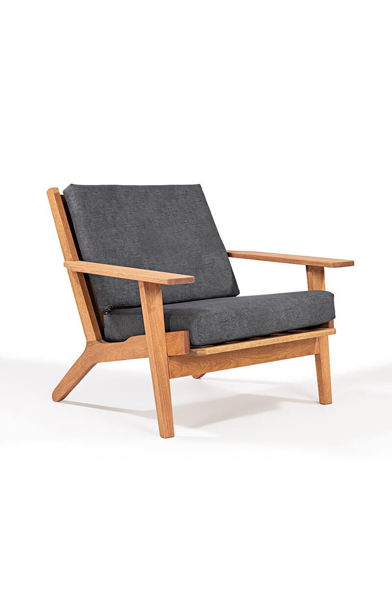 LOTUS POLTRONA POLTRONA LOTUS ACQUABLOCK NEGRO 93x87x86CM JATOBA