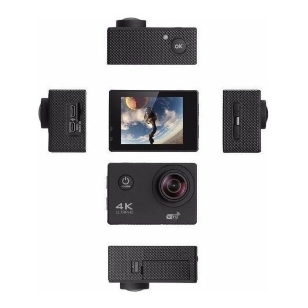 Camara Deporte Deportista Accion Ultra Hd 4k Con Wifi Color Variante Negro