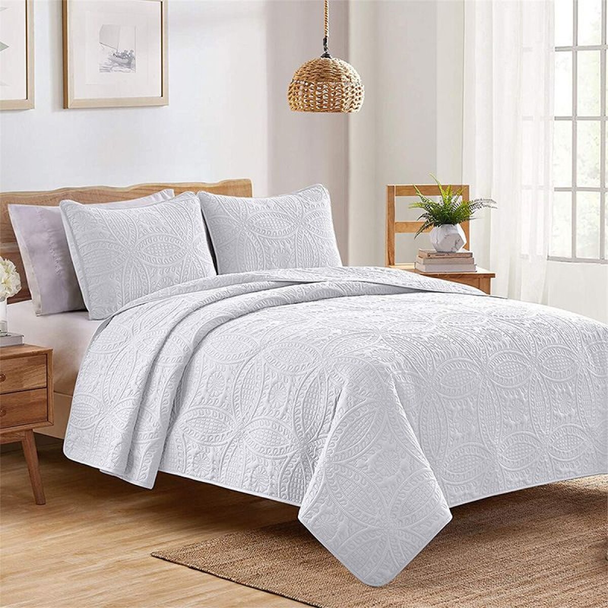 Cubre Cama Reversible Con Dos Fundas 200cm x 230cm 