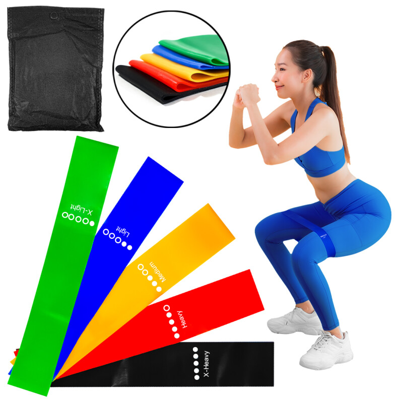 Bandas Elásticas Fitness Cinta de Silicona 5 en 1 Bandas Elásticas Fitness Cinta de Silicona 5 en 1