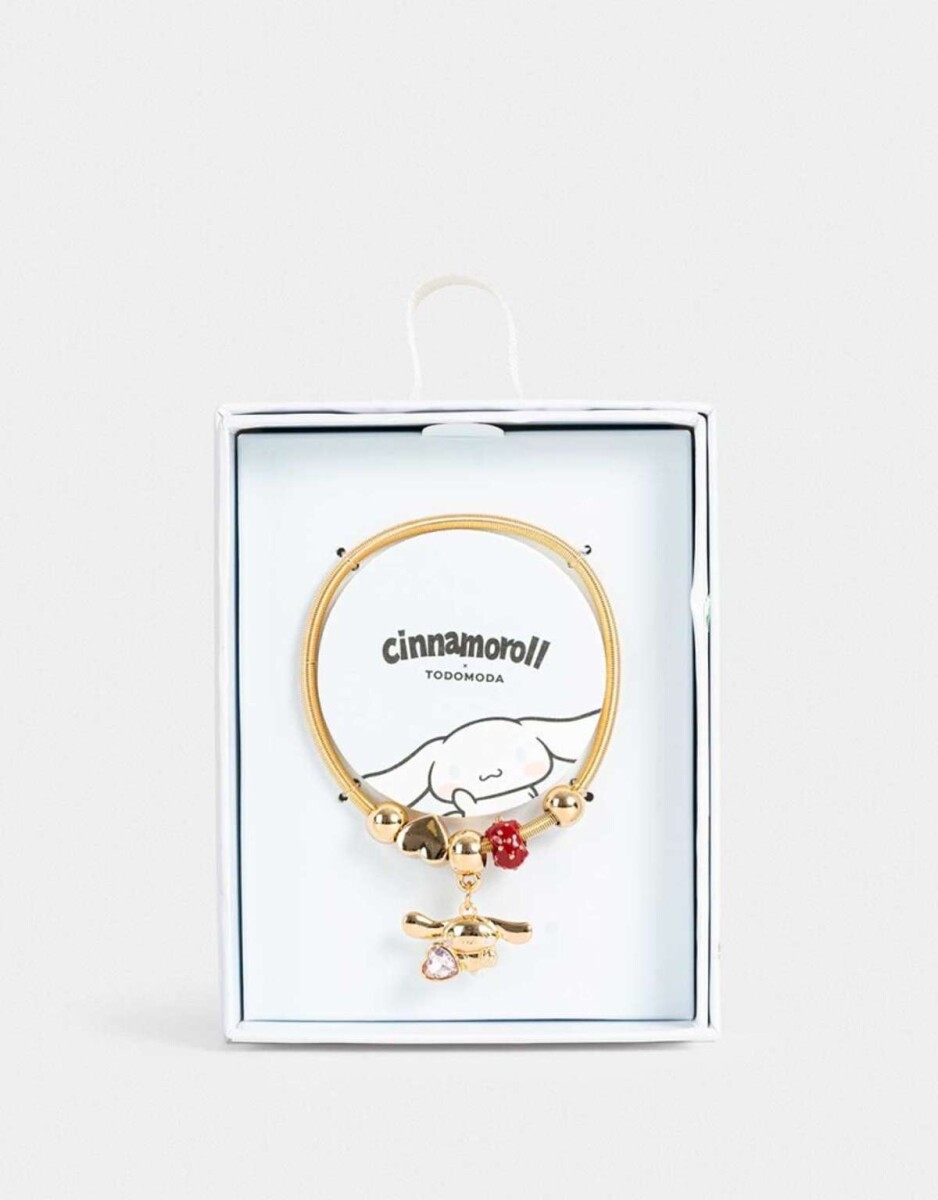 Pulsera Flexible Multi Dije Cinnamoroll - Dorado 