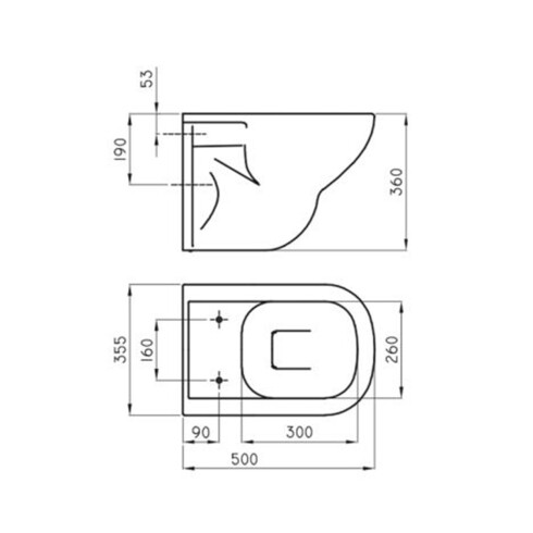 Inodoro Para Colgar Blanco Ferrum Bari 000