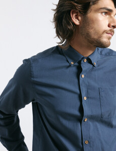 012487 CAMISA HARRINGTON LABEL Azul Oscuro