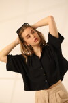 Camisa Crop Negro