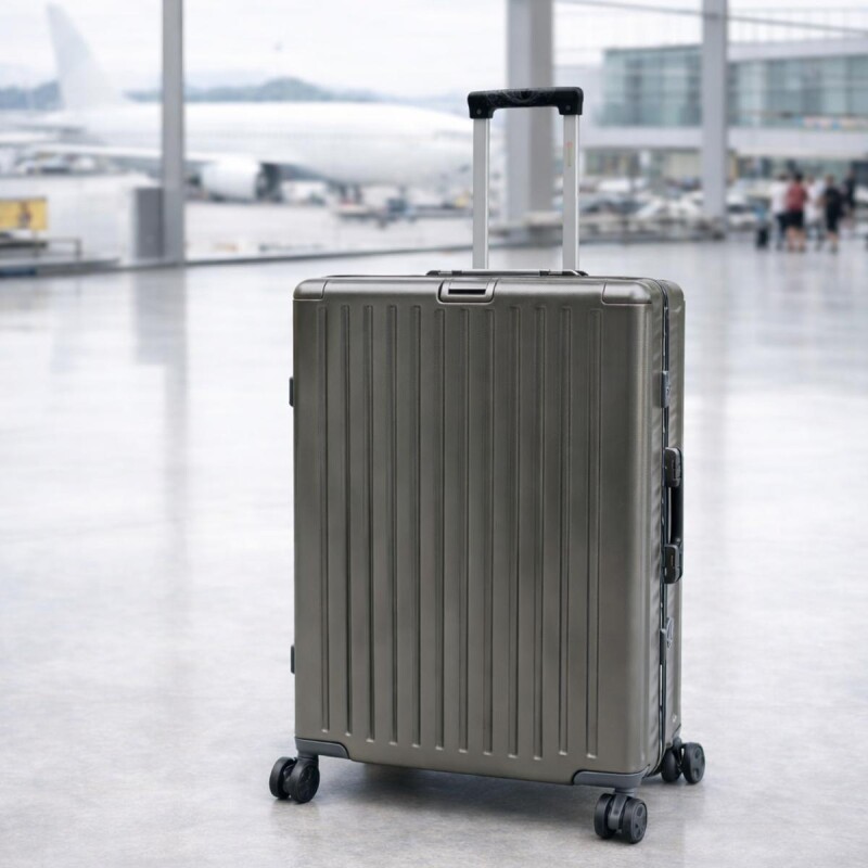 Valija Rígida de Policarbonato con Ruedas 28' Gris Acero