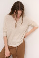 SWEATER V BOUTONE NATURAL