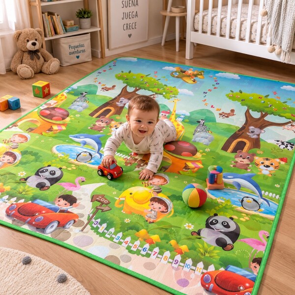 Alfombra Reversible Antigolpes para Bebes o Niños de 1,80 x 1,50m Alfombra Reversible Antigolpes para Bebes o Niños de 1,80 x 1,50m