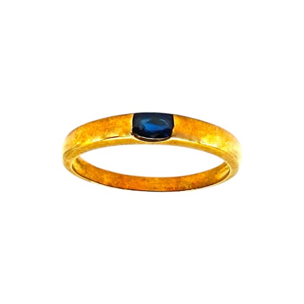Anillo Solitario-Oro Bajo-Piedra Zafiro-AN8109 conpiedra