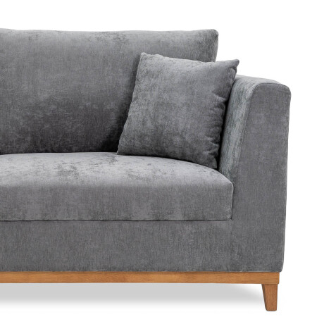 Sofá Belfast - Tela Microfibra - 3 cuerpos 2222 (Grafito)