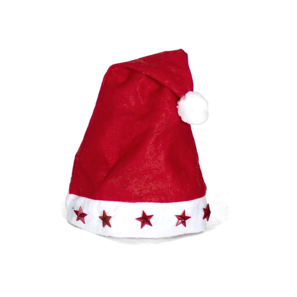 Gorro Santa Claus Luminoso para Adulto – 28x40 cm GE GORRO SANTA CLAUS C/LUZ ADULTO 28X40CM