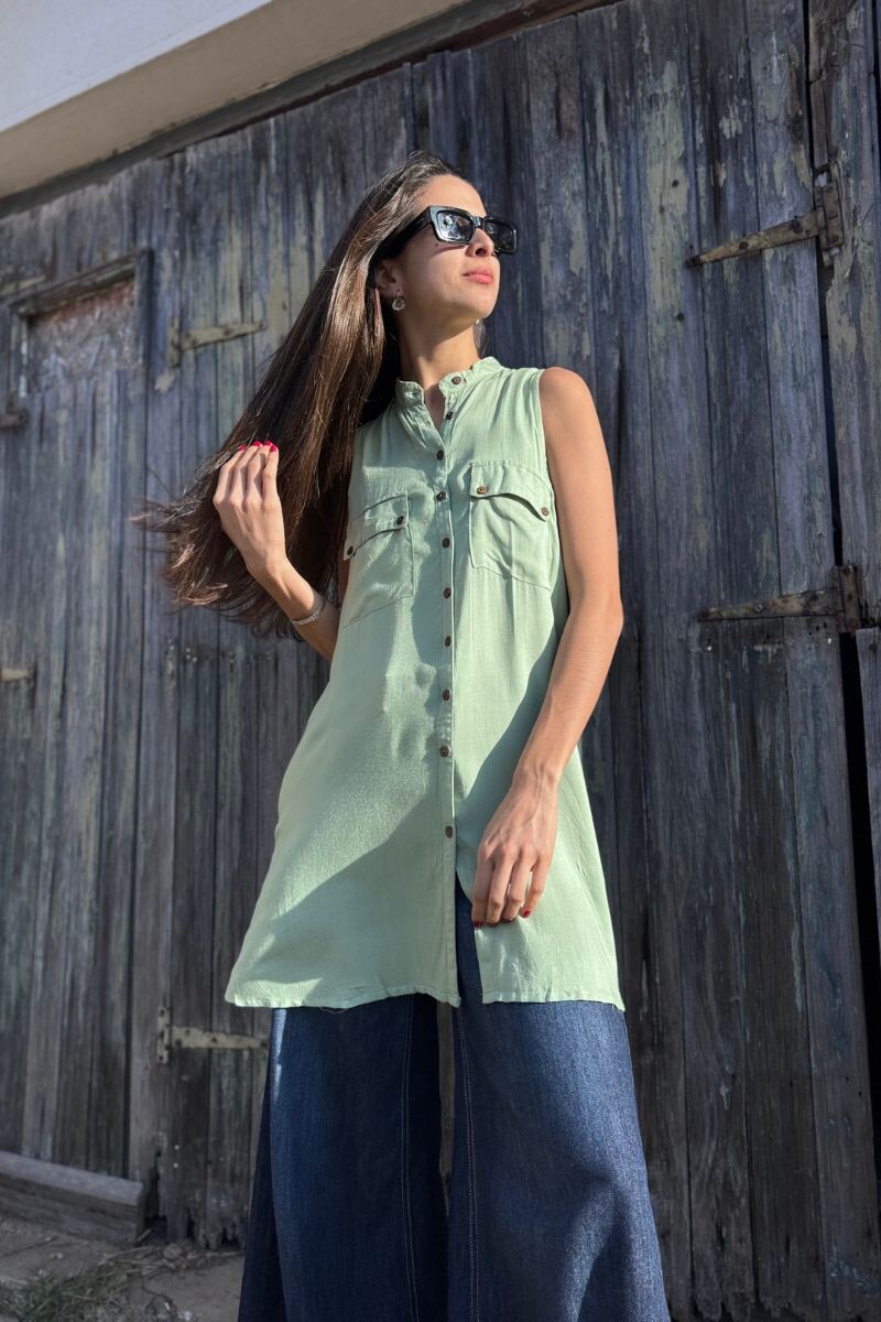 Camisa Gla - Verde agua 