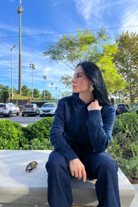 Buzo con capucha Regina Azul