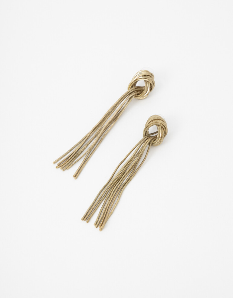 Aros Colgantes Largos Aros Colgantes De Cadenas - Dorado Antique Gold