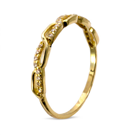 Anillo de oro 9 ktes con circonias. Anillo de oro 9 ktes con circonias.