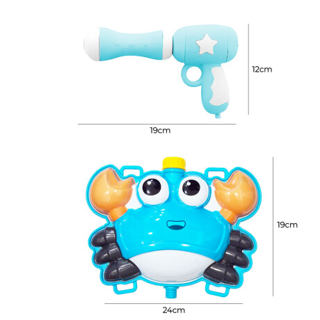 Pistola Juguete De Agua Con Mochila Infantil Verano Cangrejo