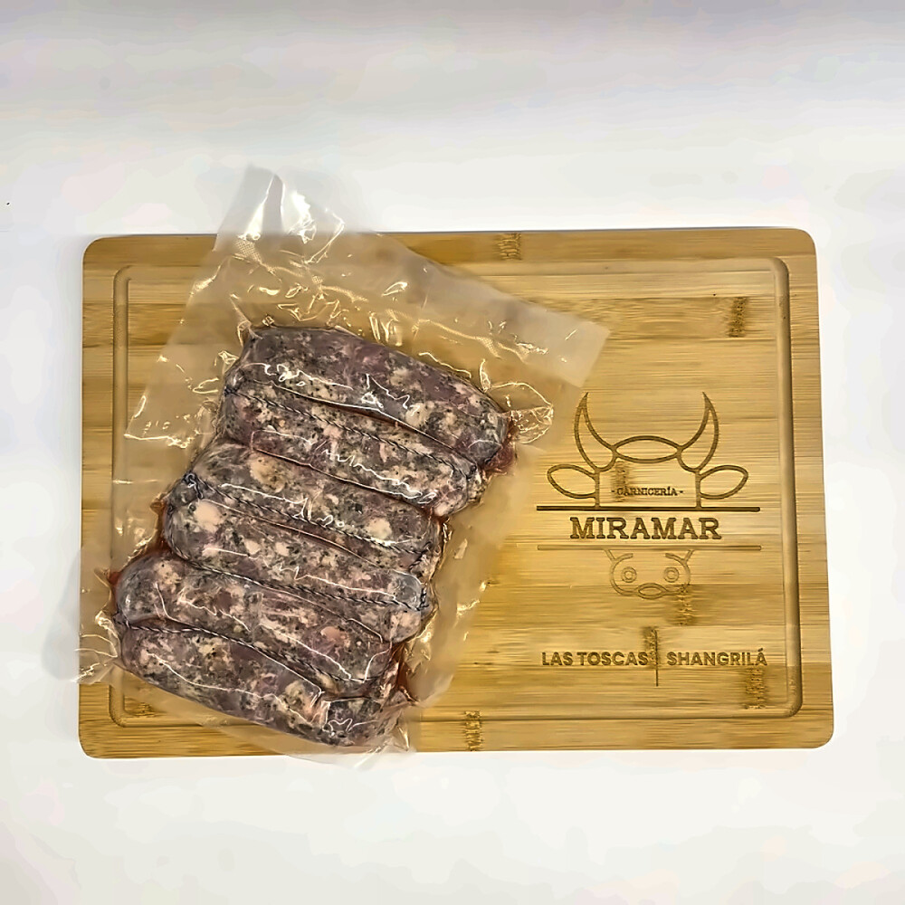 Chorizo Casero de Cerdo con Morrón y Queso Miramar Chorizo Casero de Cerdo con Morrón y Queso Miramar