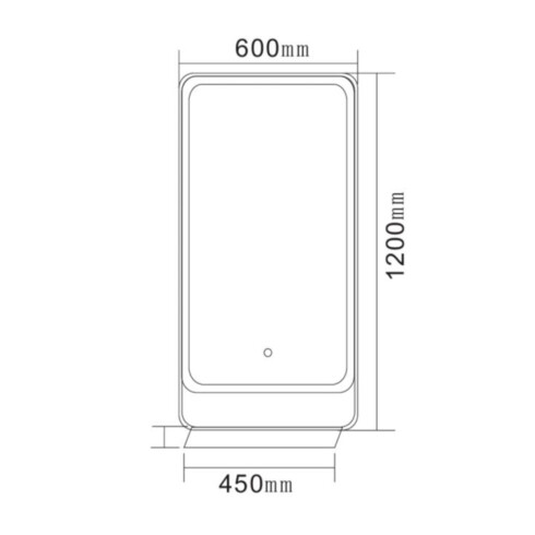 Espejo Anticorrosion 60X120 Con Sensor One Touch Y Luz Led - Brushed Gold 000