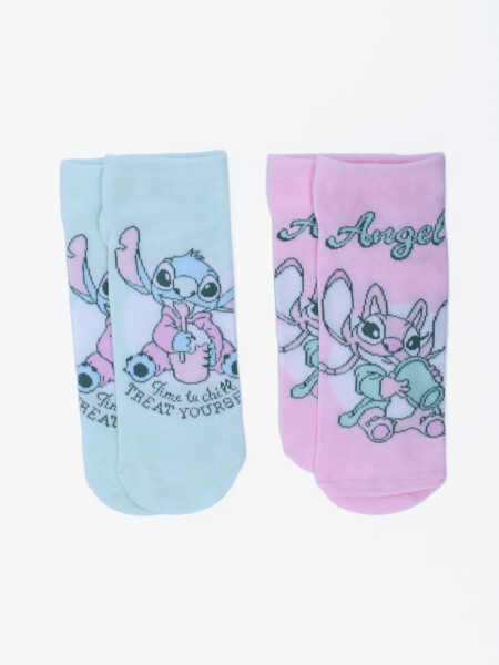 MEDIAS ANGEL Y STITCH PACK X 2 VARIANTE 1