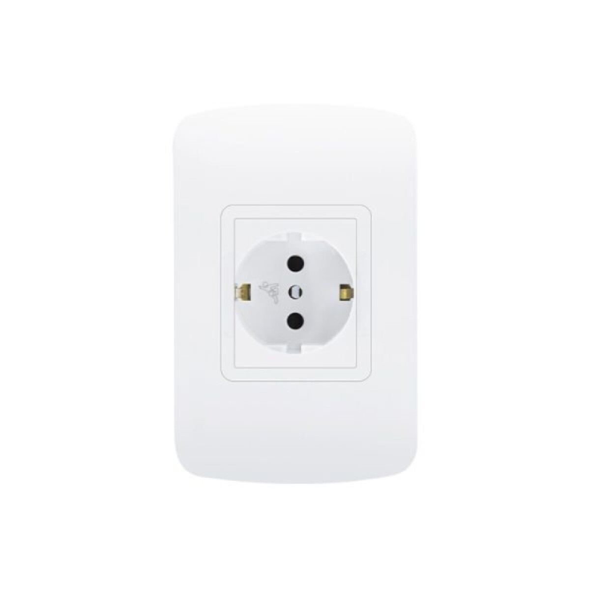 Tomacorriente Schuko 2P+T con Seguro Atenea Plus Blanco 
