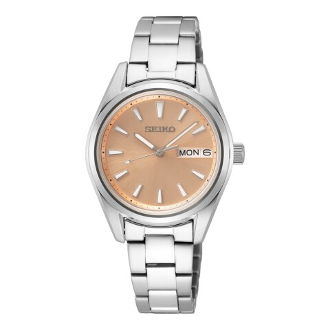 Reloj Seiko SUR351P1 para mujer con correa de acero Beige