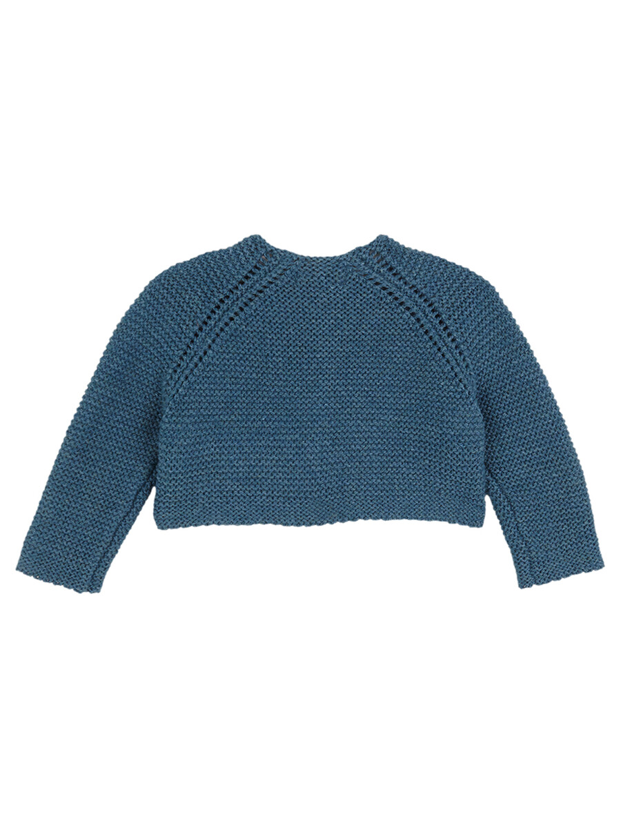 Chaqueta Punto Bobo Azul Pavo Melange