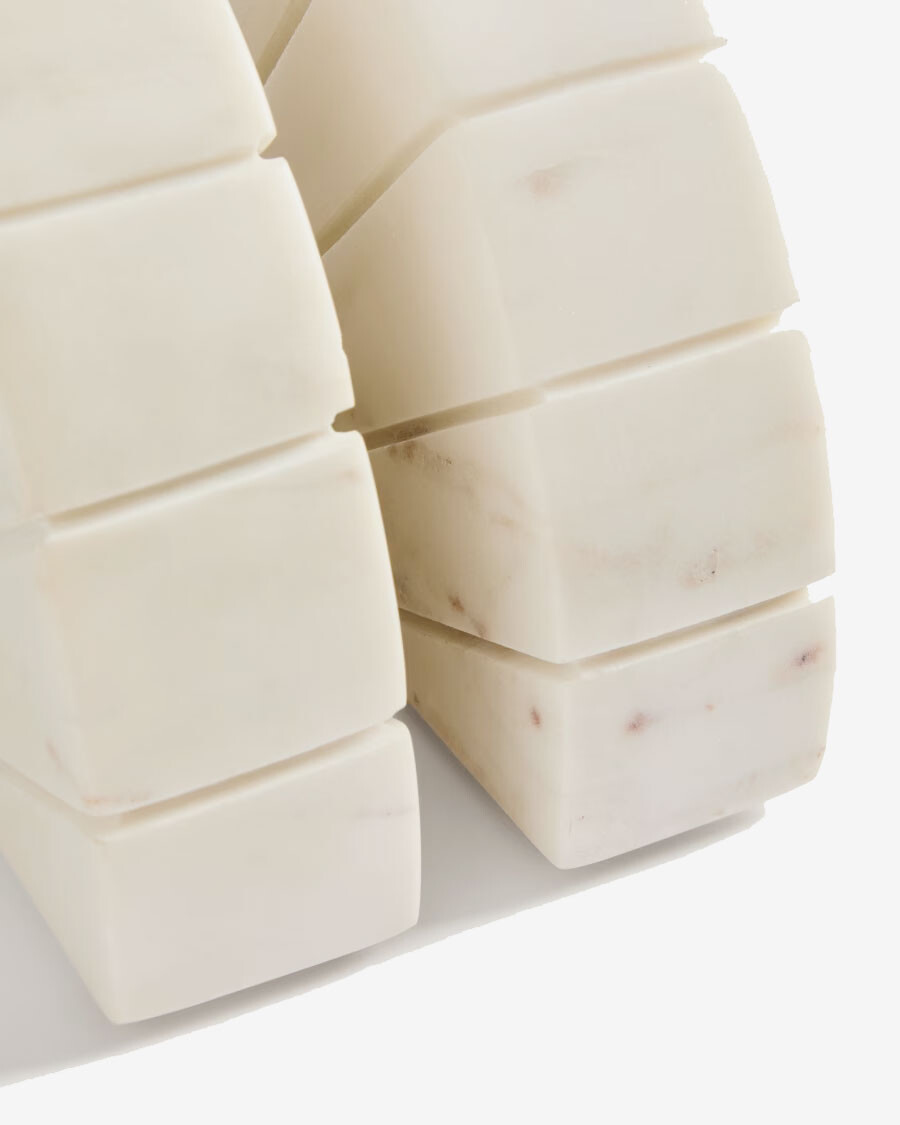 Sujetalibros Serela de mármol blanco Sujetalibros Serela de mármol blanco