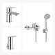 JUEGO DE GRIFERIA LAVATORIO BIDET MONOCOMANDO BRILLO BLEST CROMO