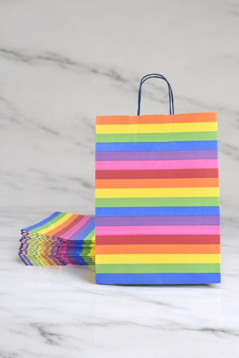 Pack x 20 - bolsas fantasia 30x12x41 ARCO IRIS - ARCO IRIS 