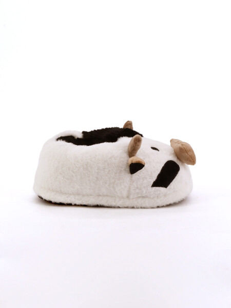 PANTUFLA DAMA VACA BLANCO