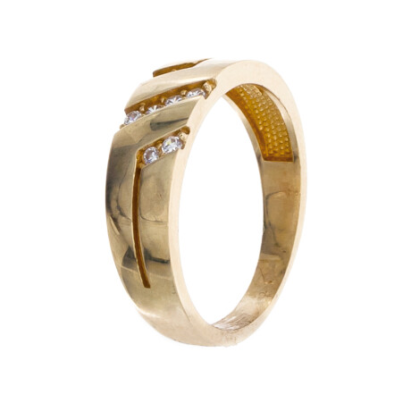 Anillo de oro 9 ktes con circonias. Anillo de oro 9 ktes con circonias.