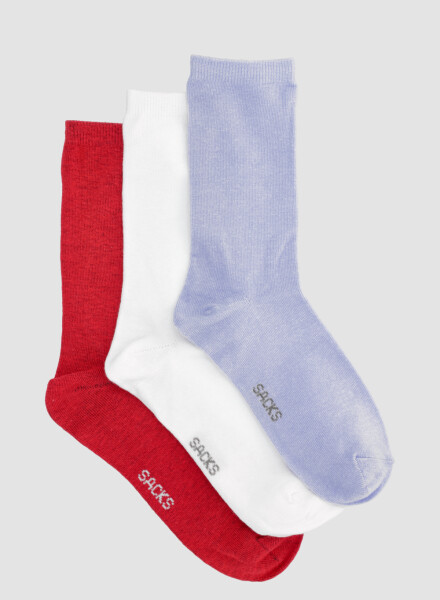 Pack de tres medias lisas. de algodón. en varios colores sur Variante 38