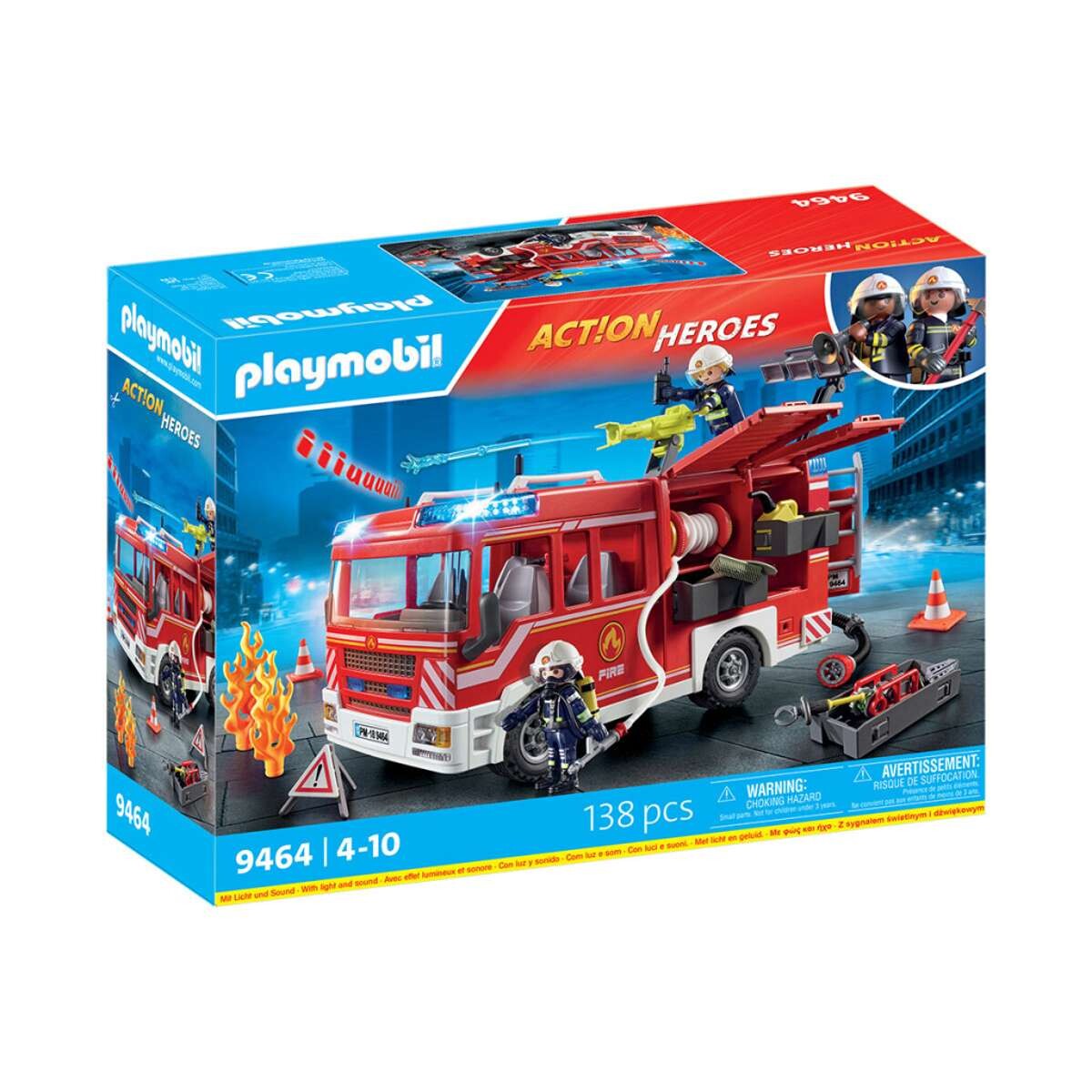 Camión de Bomberos Playmobil - 138 Piezas con Figuras 