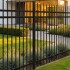 Poste Para Reja Modular Cerco Seguridad Hierro 2,40 Metros Color Negro