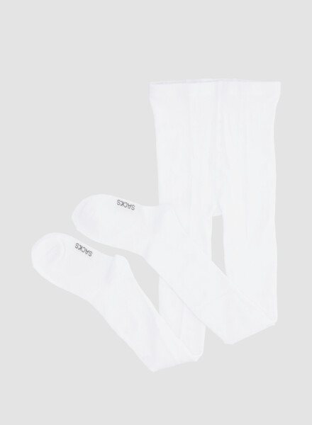 Cancan kids de algodón liso Blanco