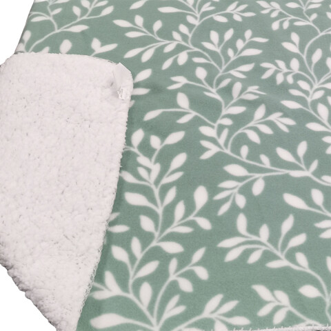 Frazada Corderito 1 Plaza Home Class 150 x 240 cm HOJAS VERDE