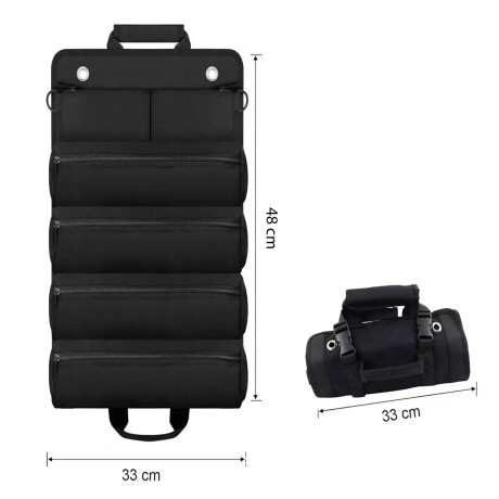 Bolso Herramientas Enrollable Organizador Práctico Negro