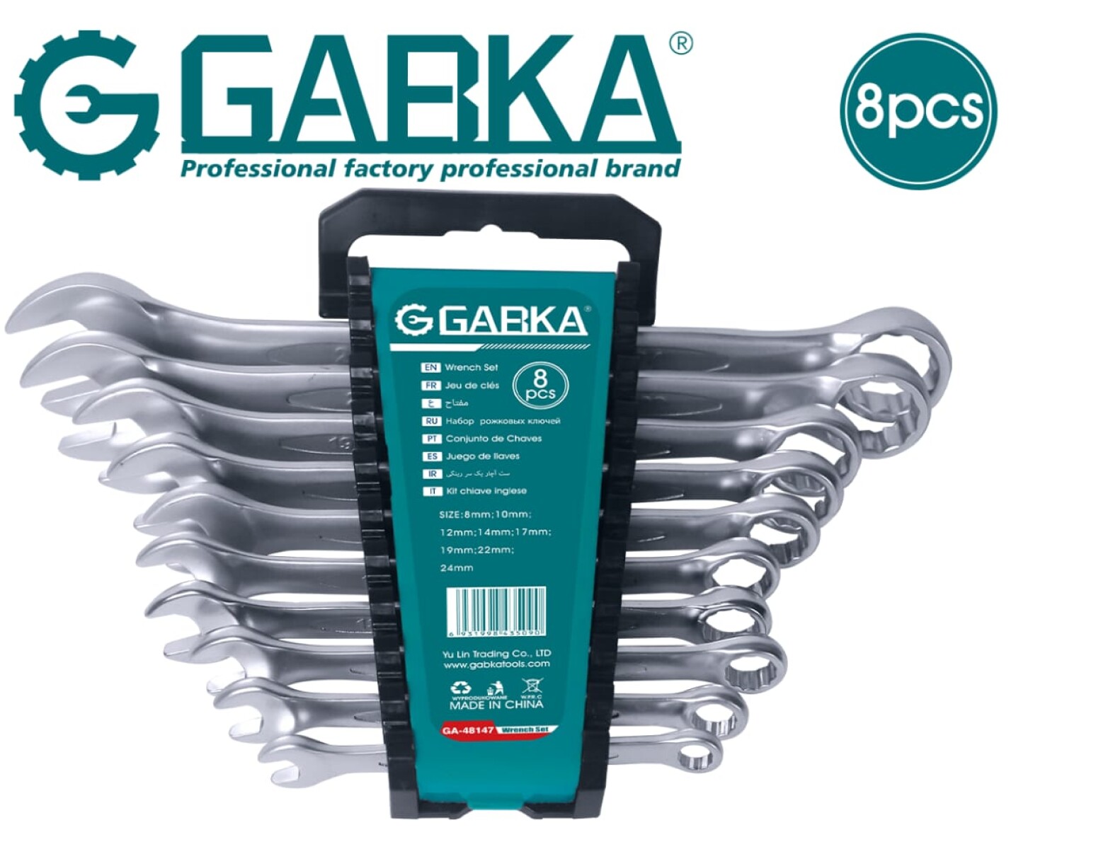 JGO LLAVES GABKA 8 PZAS D/BOCA GA-48149.- 