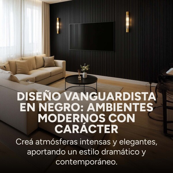 Pack x100 Wpc Simil Madera Wall Panel Lambrin 2.90m x 16.7cm Color Negro