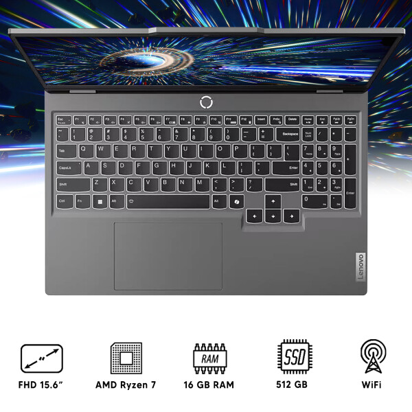 Notebook Gamer Lenovo 15arp9 Ryzen 7 16gb Ram / 512gb Ssd / Rtx 4070 NOTEBOOK LENOVO 15AR RYZEN 7/16/512/4070
