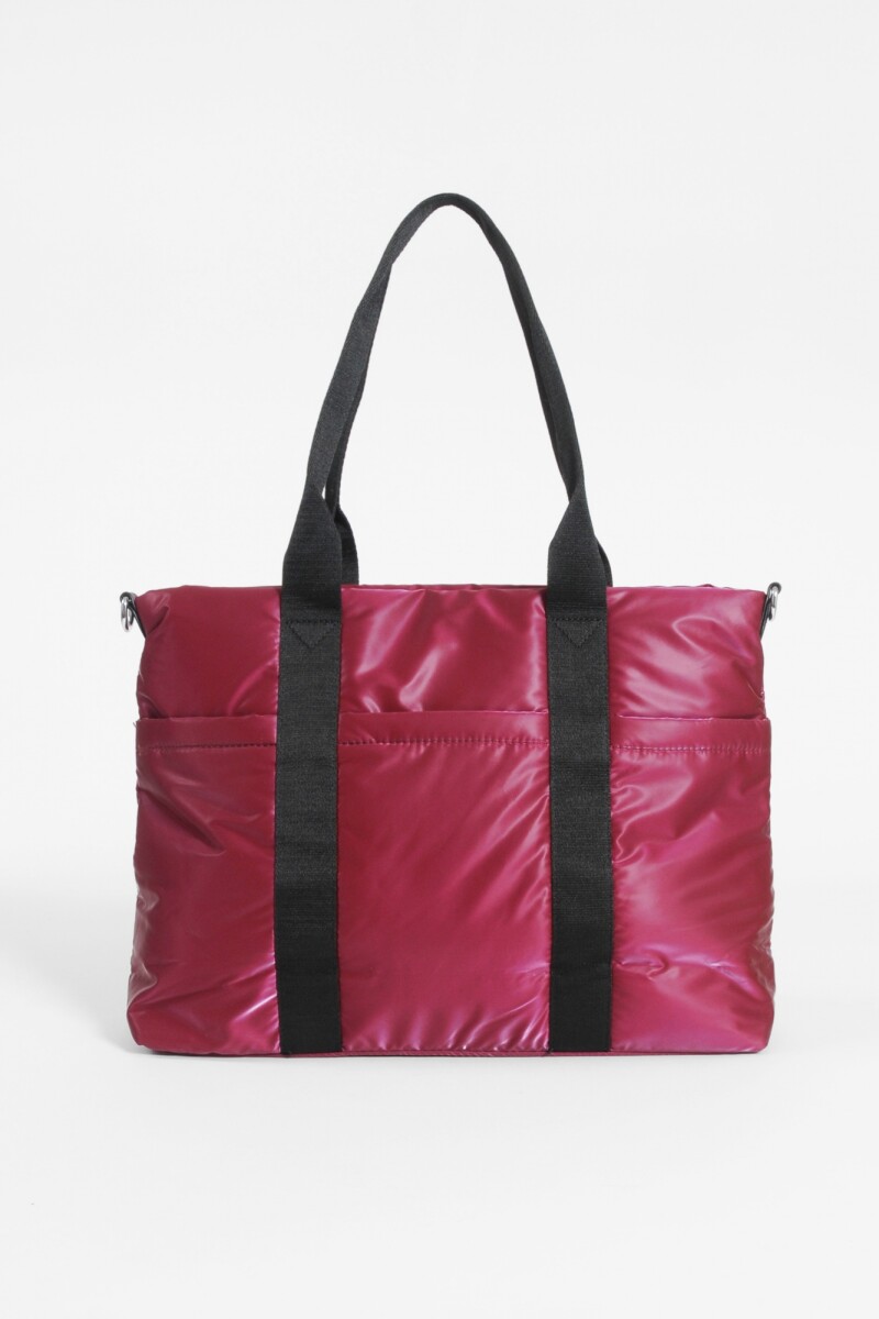Bolso porta laptop shinny magenta