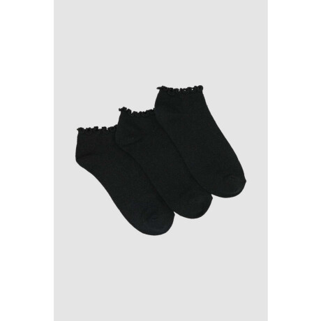 Pack x3 plantinas volado y lurex Negro