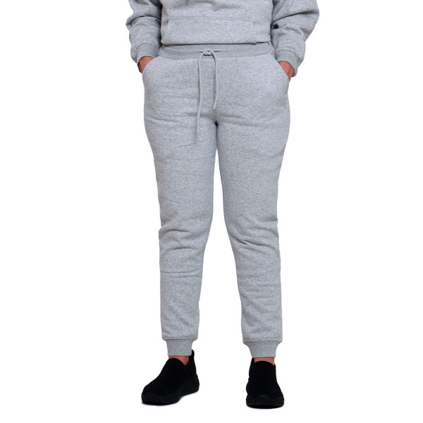 Pantalón Diadora Mujer Con Felpa Gris Melange