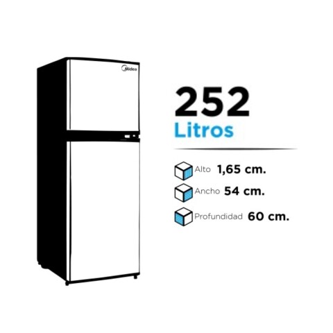 Heladera Midea 360 Litros Frío Seco 2Puertas Multi Air Flow Heladera Midea 360 Litros Frío Seco 2Puertas Multi Air Flow