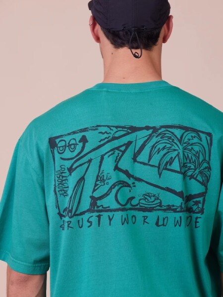 T-SHIRT RUSTY BEGET VERDE