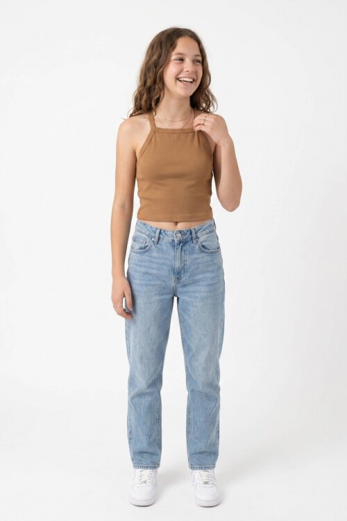 Musculosa tirantes finos TOSTADO