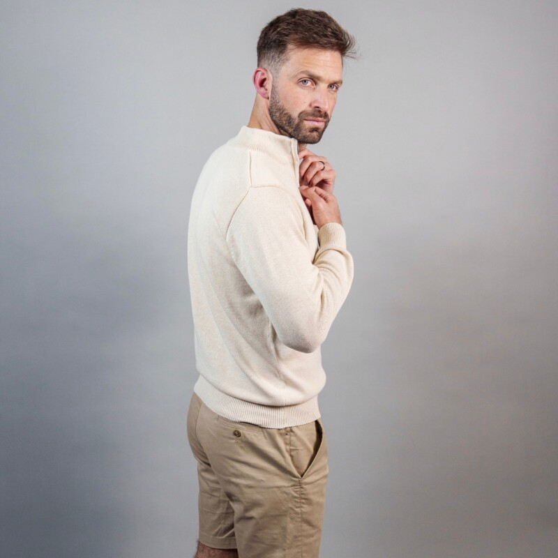 BUZO 1/2 CIERRE Crudo