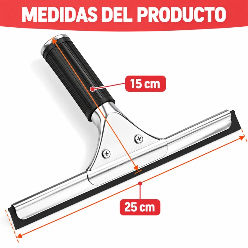 Limpia vidrios 25 cm INOX