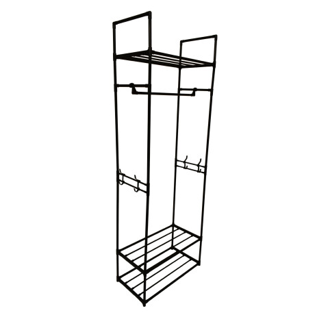 Perchero Zapatera Organizador de Pie Multifuncional 3Niveles Negro