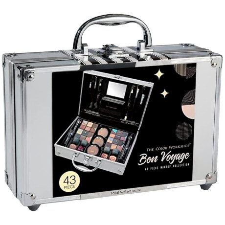 Maleta de maquillaje Markwins Bon Voyage Silver 43 piezas Maleta de maquillaje Markwins Bon Voyage Silver 43 piezas