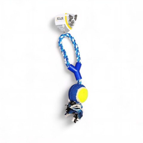 JUGUETE CON CUERDA Y PELOTA PARA PERROS JUGUETE CON CUERDA Y PELOTA PARA PERROS